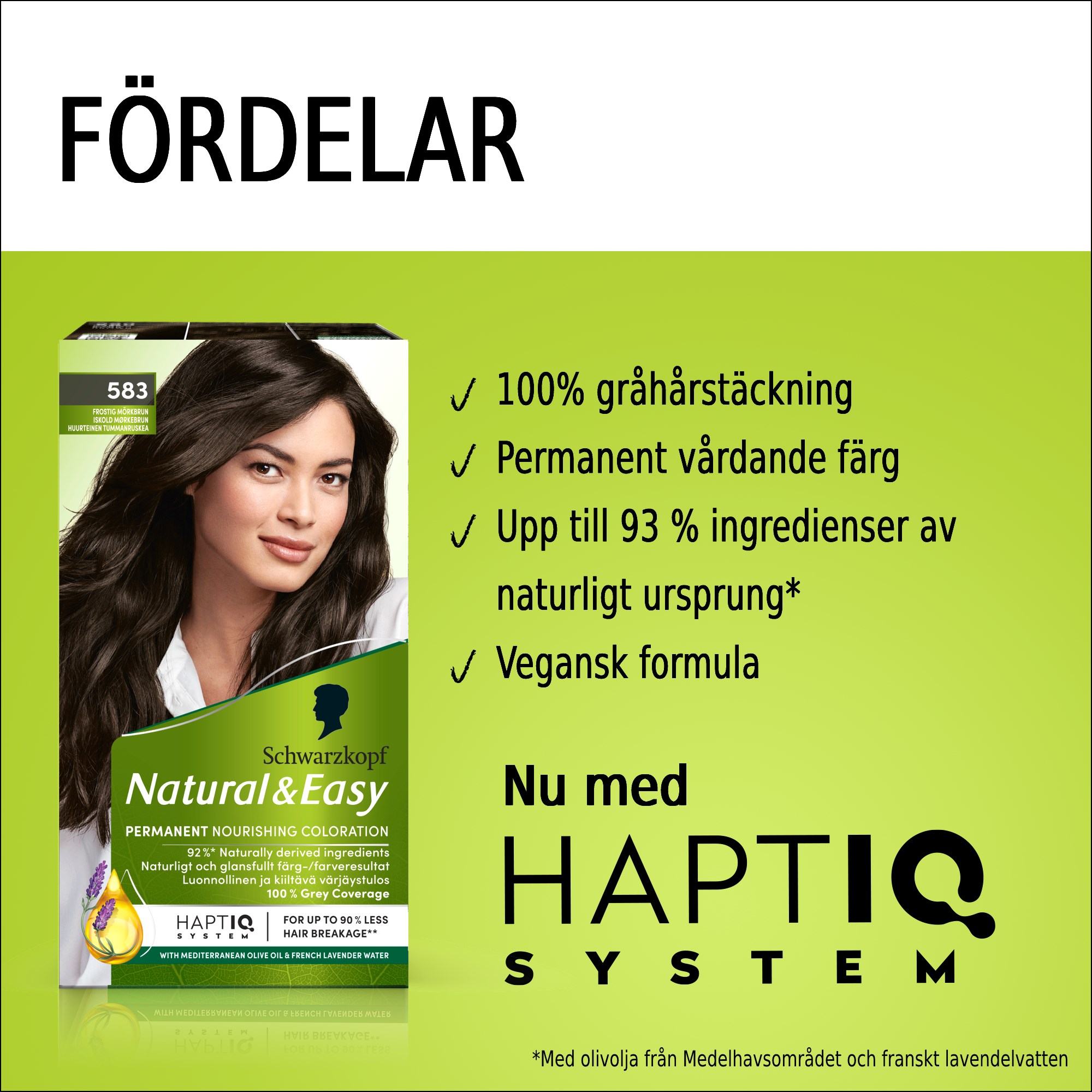 Schwarzkopf Natural & Easy Hair Color 583 Frostig Mörkbrun (obrázok 3)