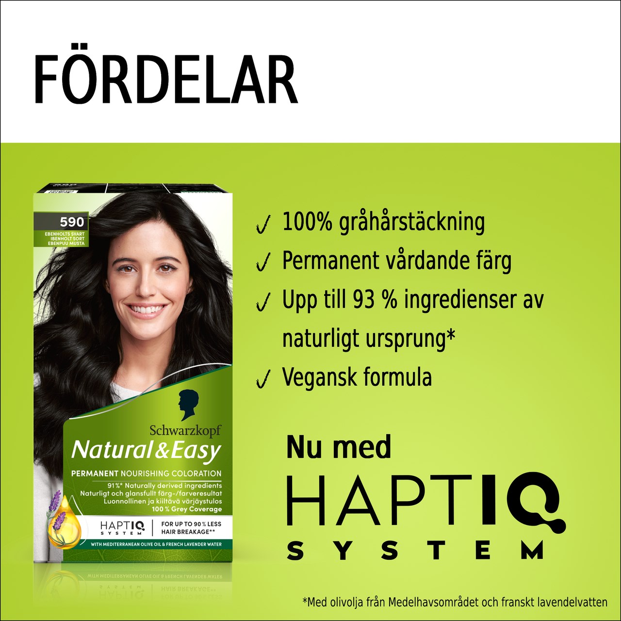 Schwarzkopf Natural & Easy Hair Color 590 Ebenholts Svart (obrázok 3)