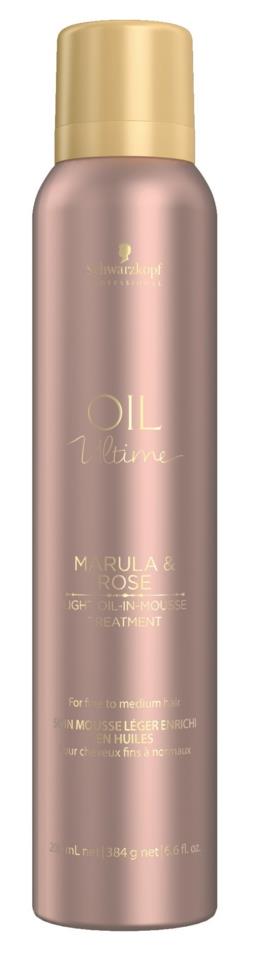 Schwarzkopf Professional Oil Ultime Marula & Rose Light oil-in-mousse treatment 200 ml