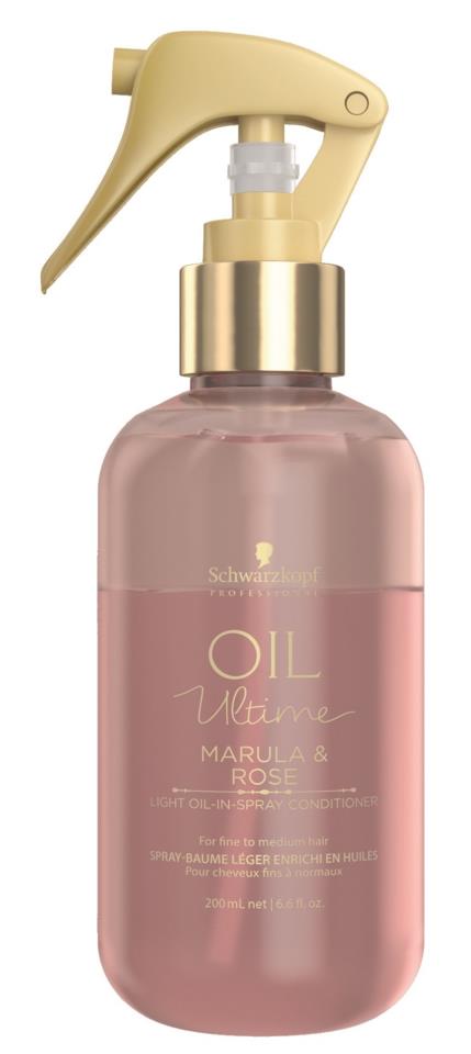 Schwarzkopf Professional Oil Ultime Marula & Rose Light oil-in-spray conditioner 200 ml