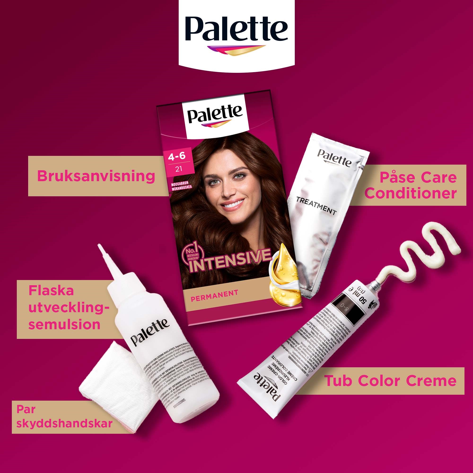 Schwarzkopf Palette Intensive Creme Coloration 4-6 Mocca Brown (obrázok 8)