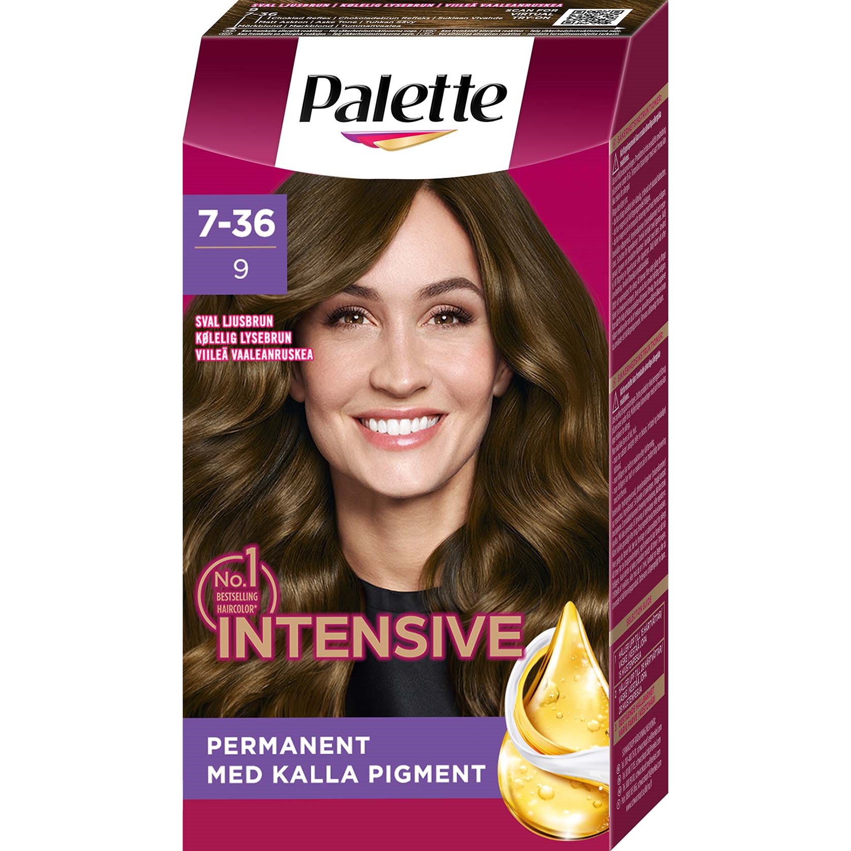 Schwarzkopf Palette Intensive Creme Coloration 7-36 Frozen Light Brown (obrázok 3)