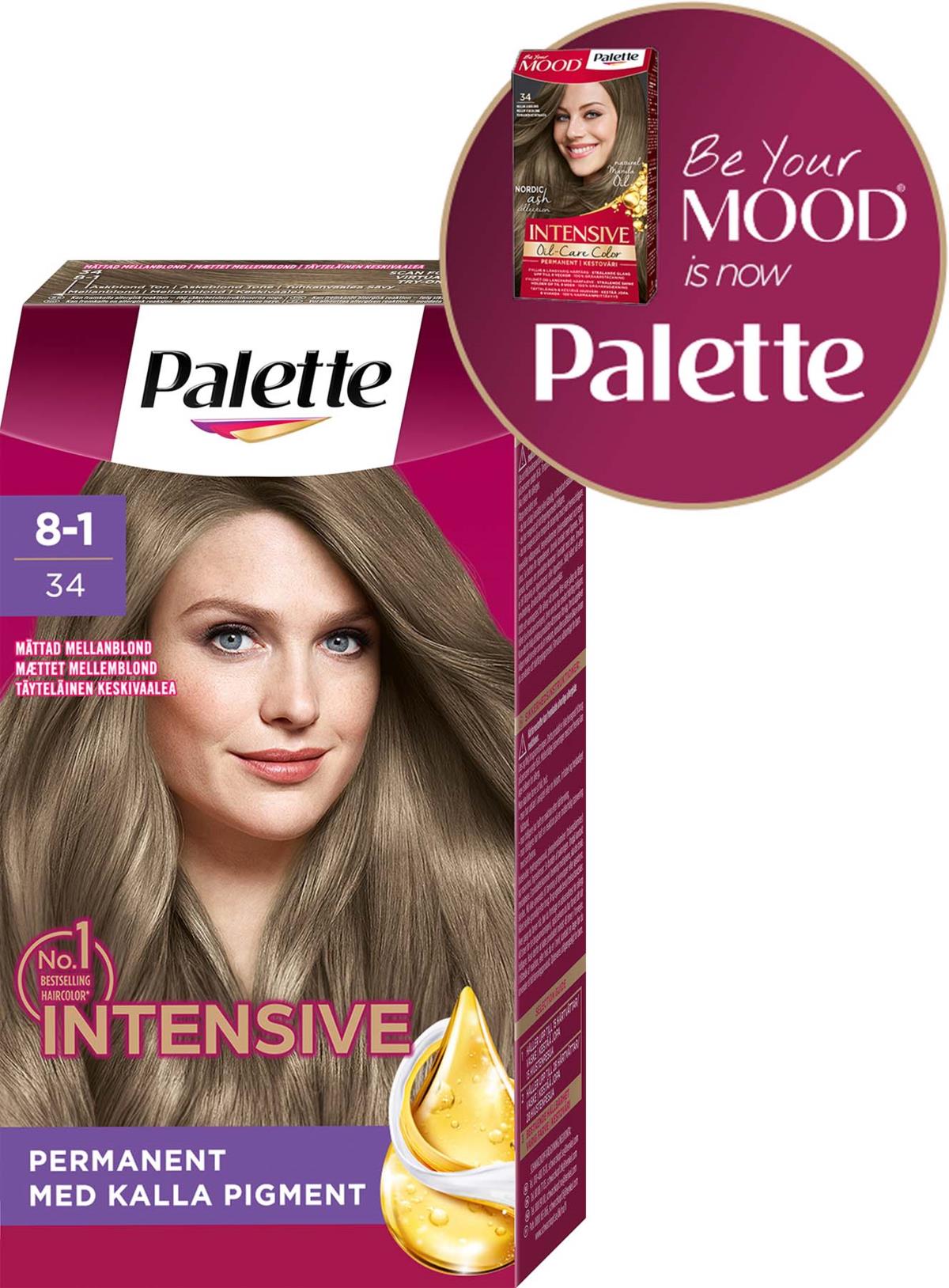 Palette Intensive Creme Coloration 8-1 Muted Medium Blonde