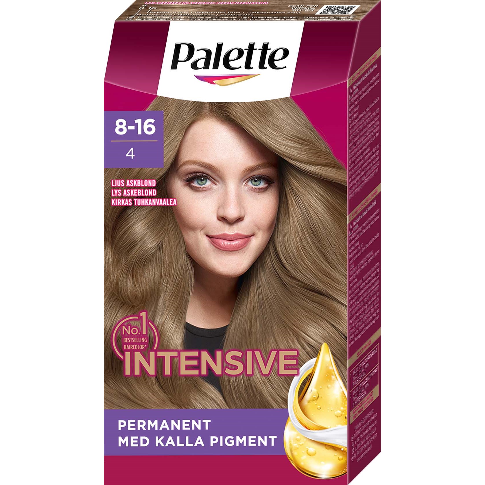 Schwarzkopf Palette Intensive Creme Coloration 8-16 Light Ash Blonde (obrázok 3)
