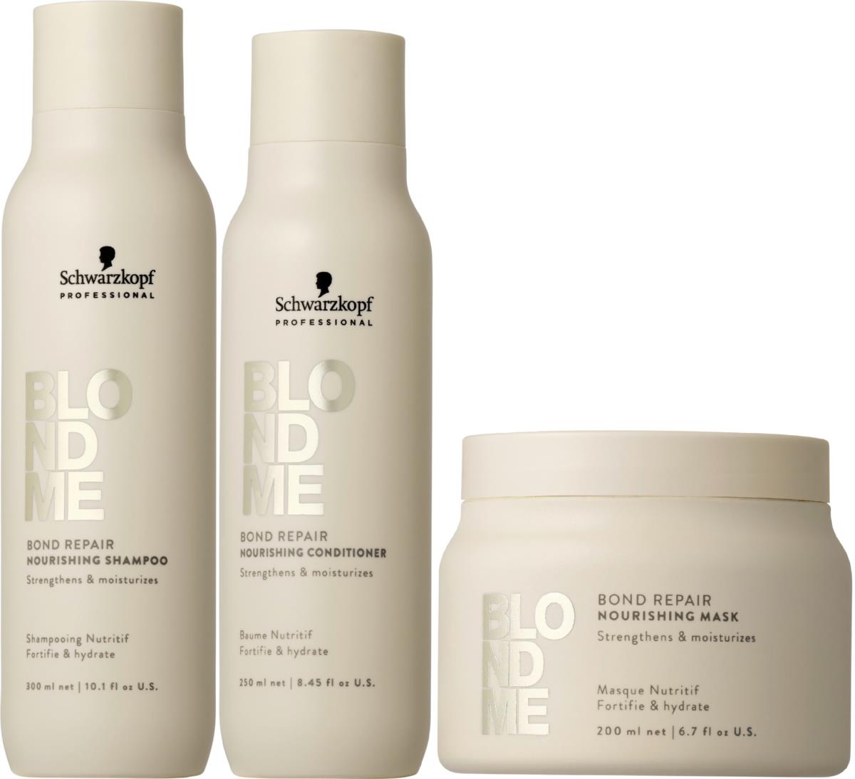 Schwarzkopf Professional BLONDME Nourishing Bundle Shampoo 300 ml & Conditioner 250 ml & Mask 200 ml