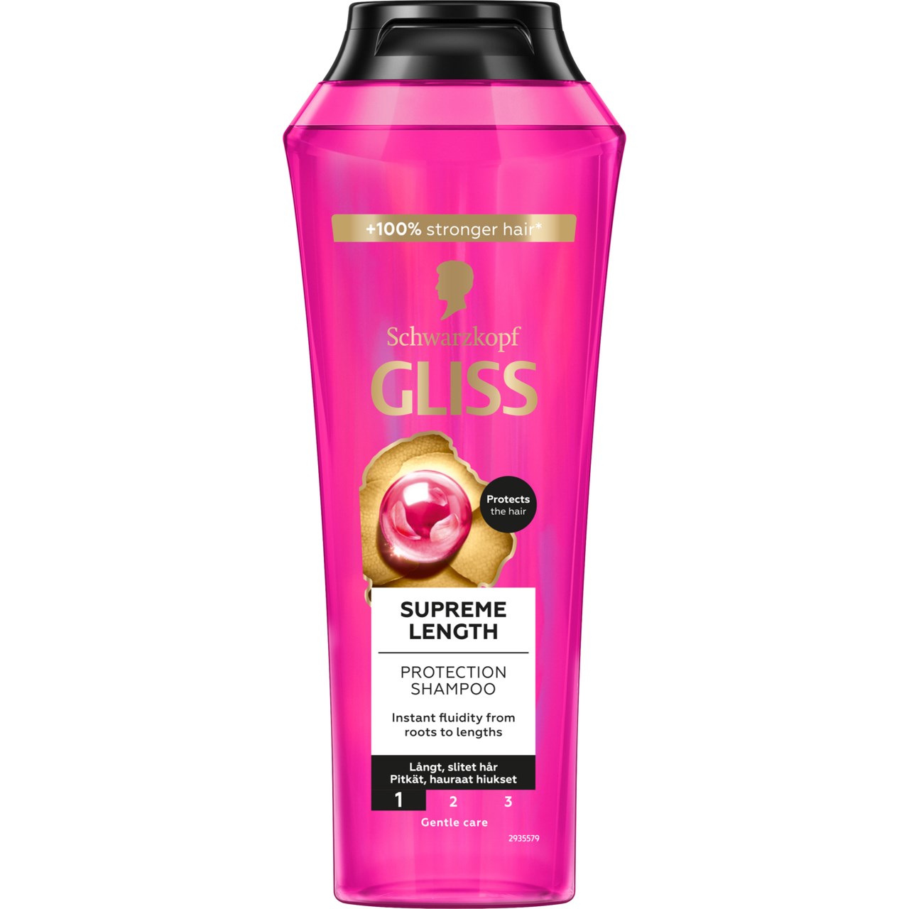 Schwarzkopf Gliss Protection Shampoo Supreme Length 250 ml billede