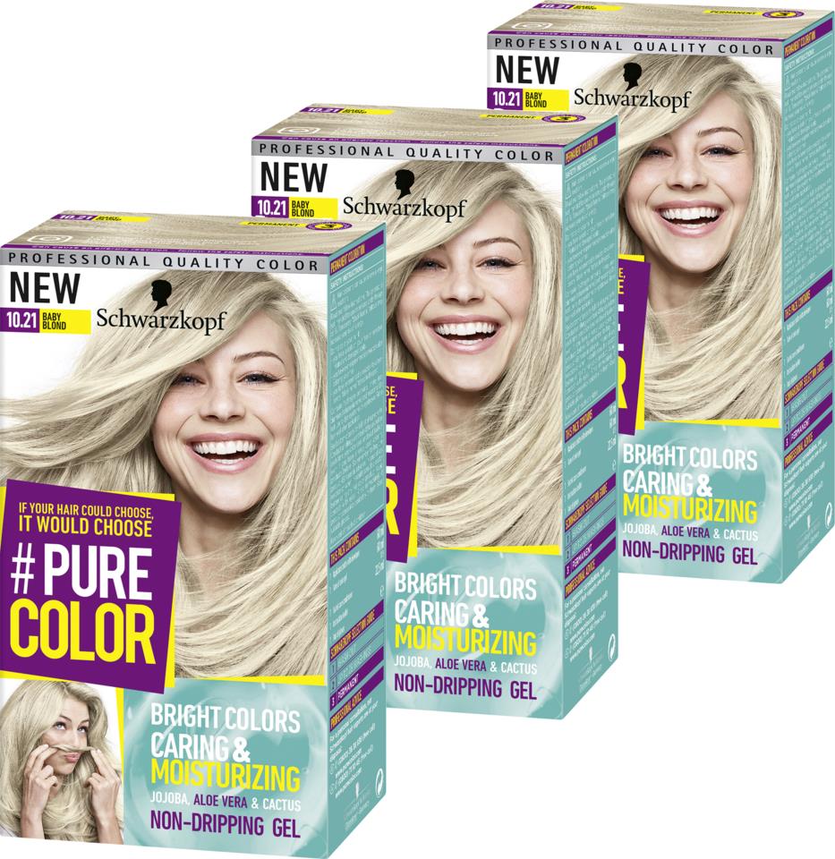 Schwarzkopf Pure Color 10.21 Pearl Blonde 3 Pack