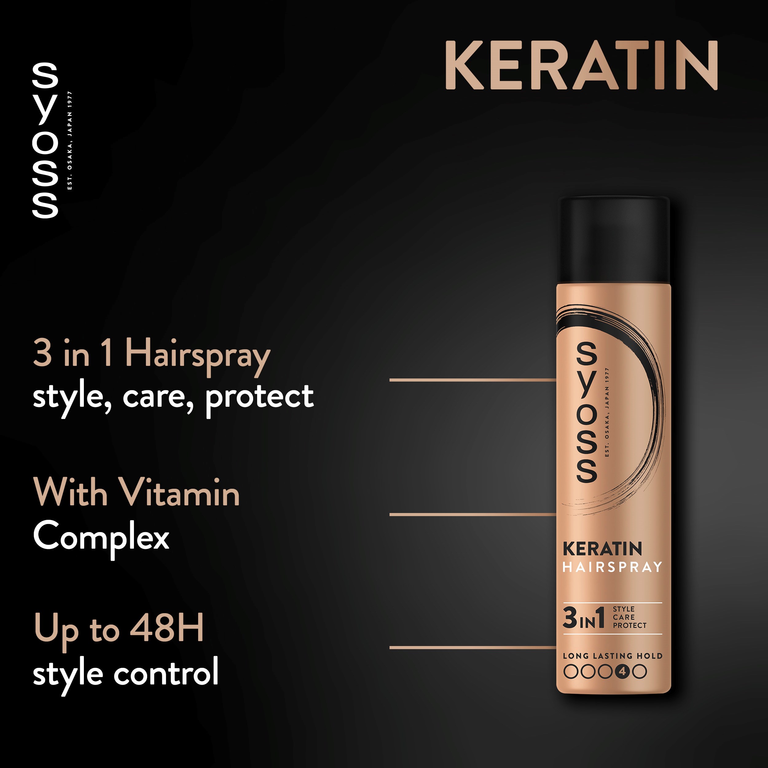 SYOSS Syoss Hairspray Keratin (obrázok 3)