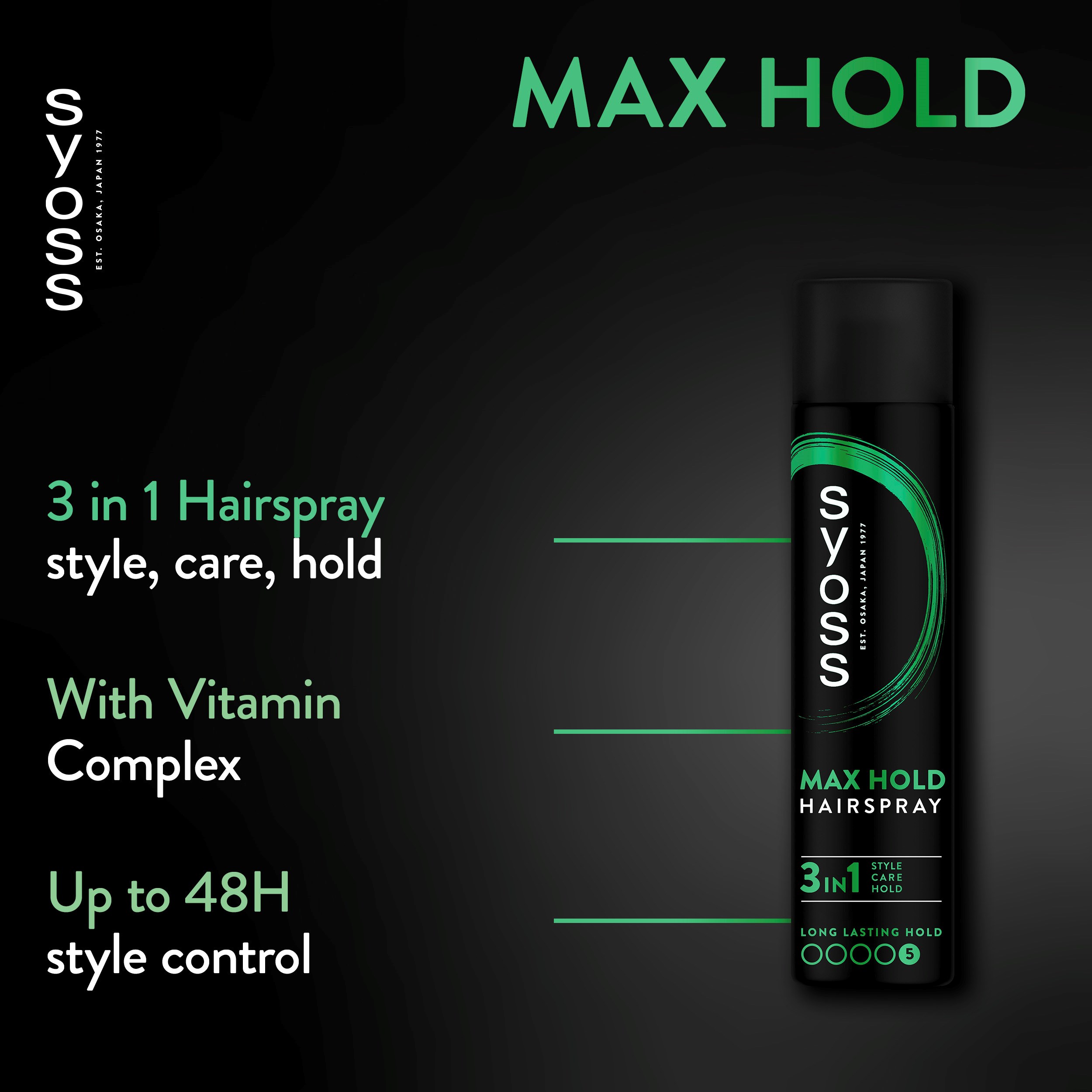 SYOSS Syoss Hairspray Max Hold 400 ml (obrázok 3)