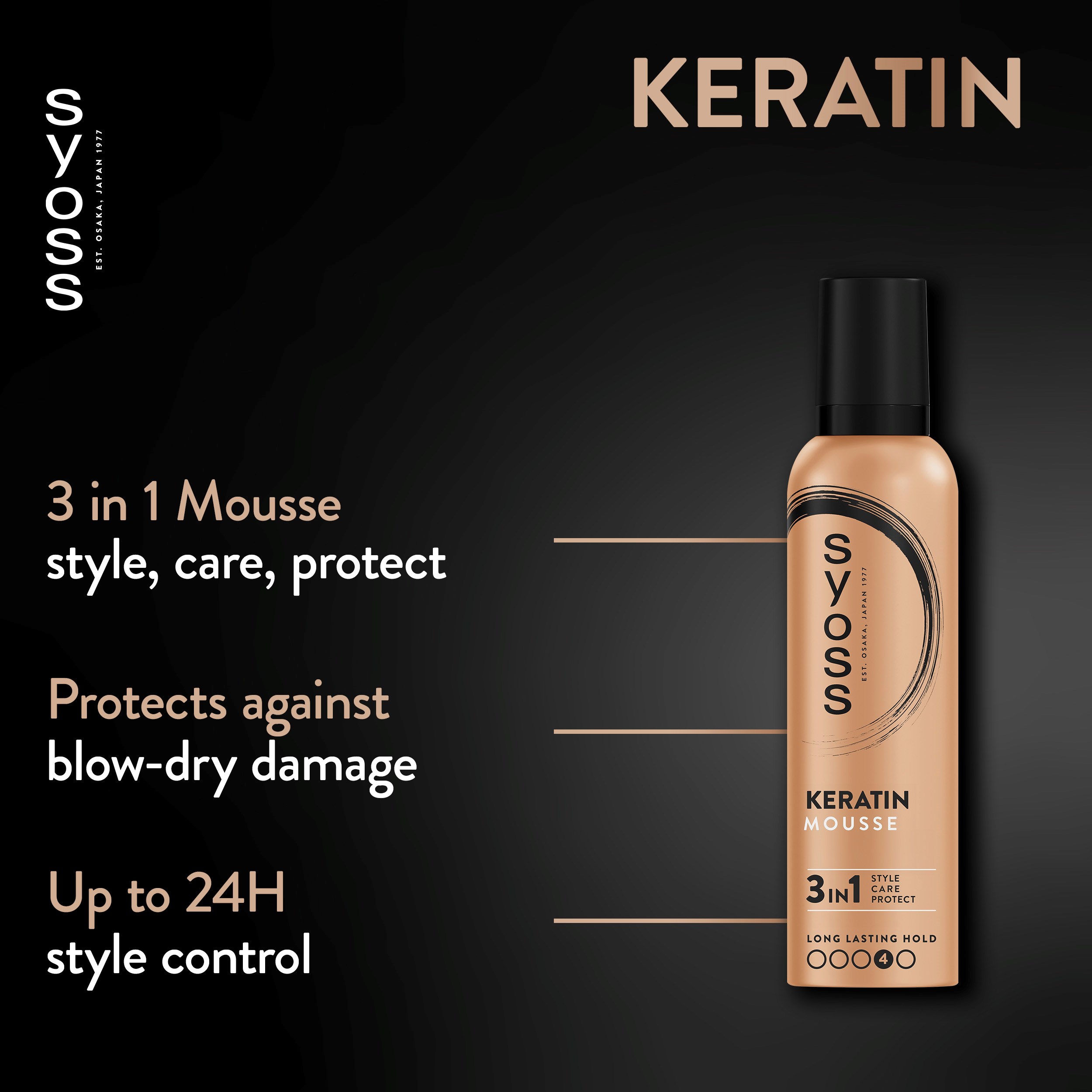 SYOSS Syoss Mousse Keratin 250 ml (obrázok 3)