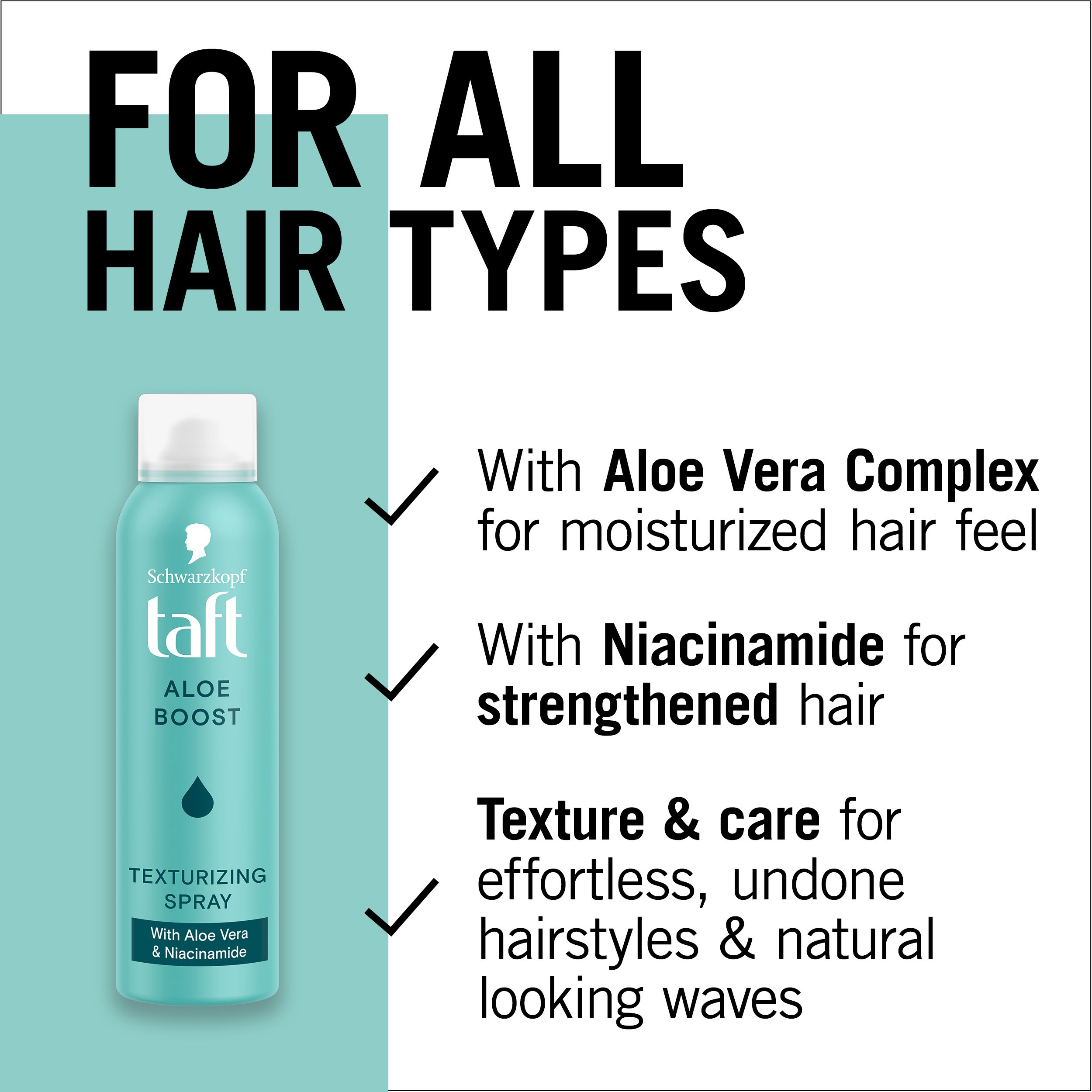 Schwarzkopf TAFT Aloe Boost Texturizing Spray (obrázok 3)