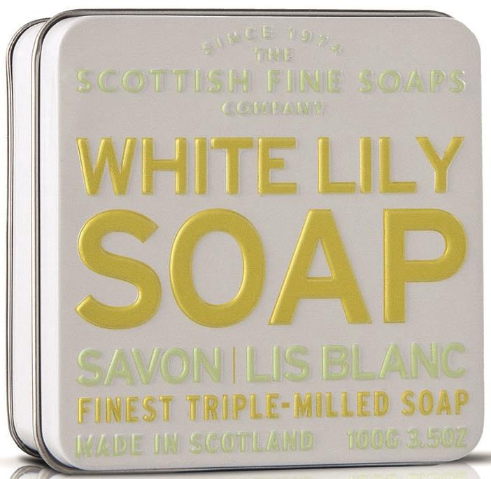 Scottish Fine Soap In a Tin White Lily