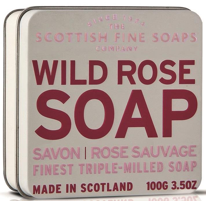 Scottish Fine Soap In a Tin Wild Rose