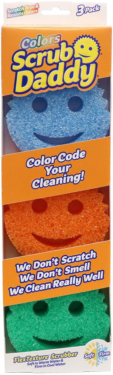 Scrub Daddy Colors FlexTexture Scrubber 3 pack Lyko scrub-daddy-colors-flextexture-scrubber-3-pack-lyko