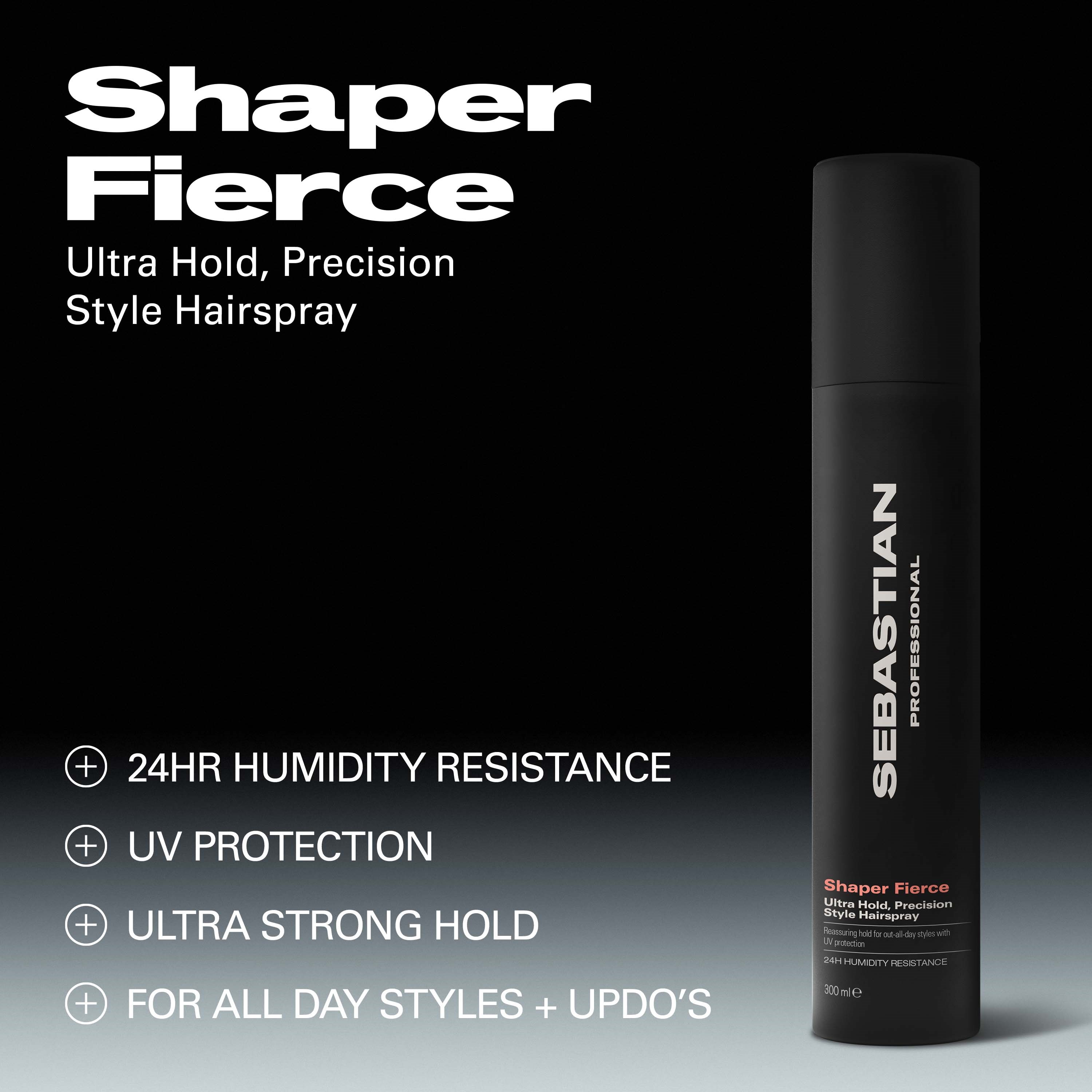 Sebastian Professional Shaper Fierce Max Hold and Mold Styling Spray 3 (obrázok 3)