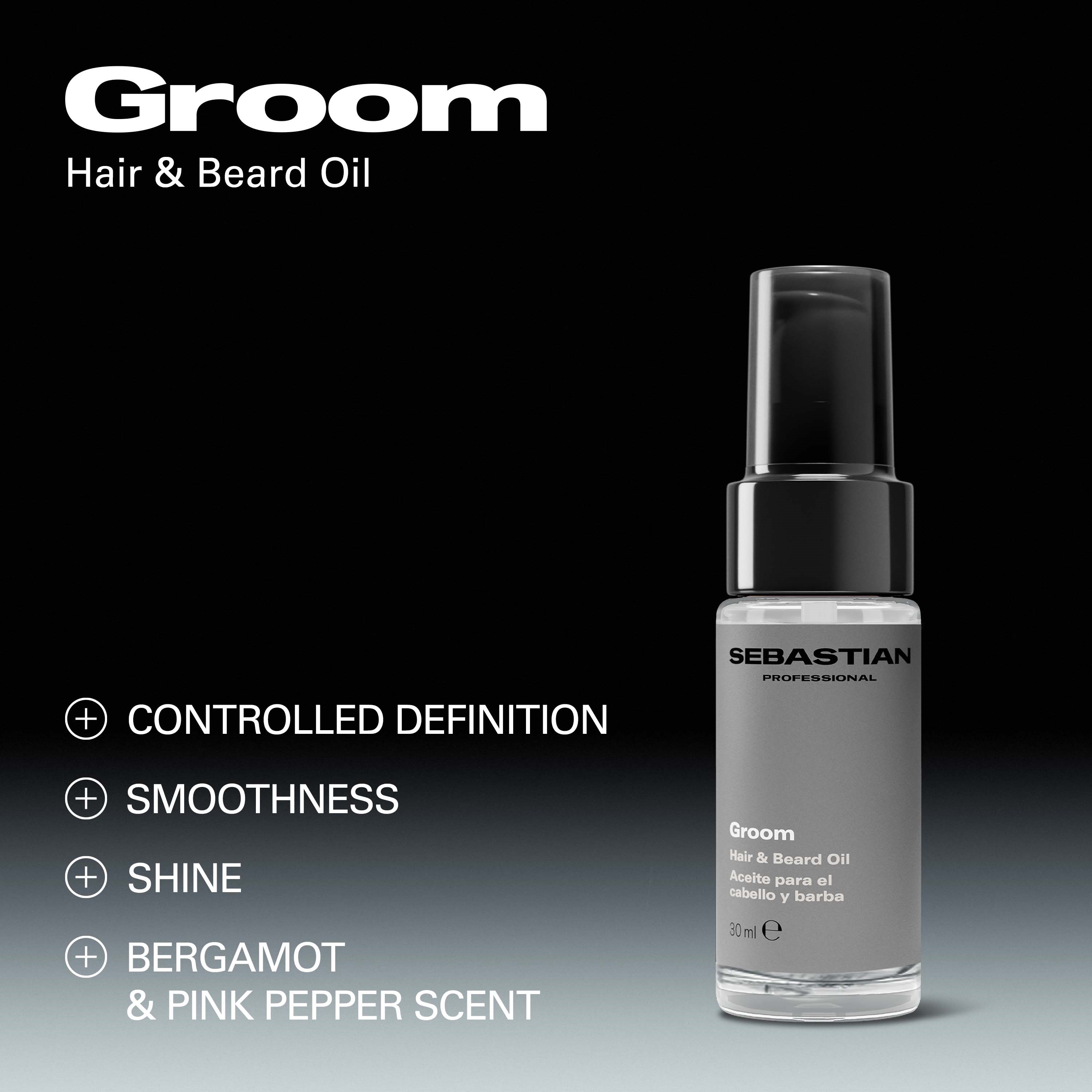 Sebastian Professional Groom Hair & Beard Oil for Men 30 ml (obrázok 3)
