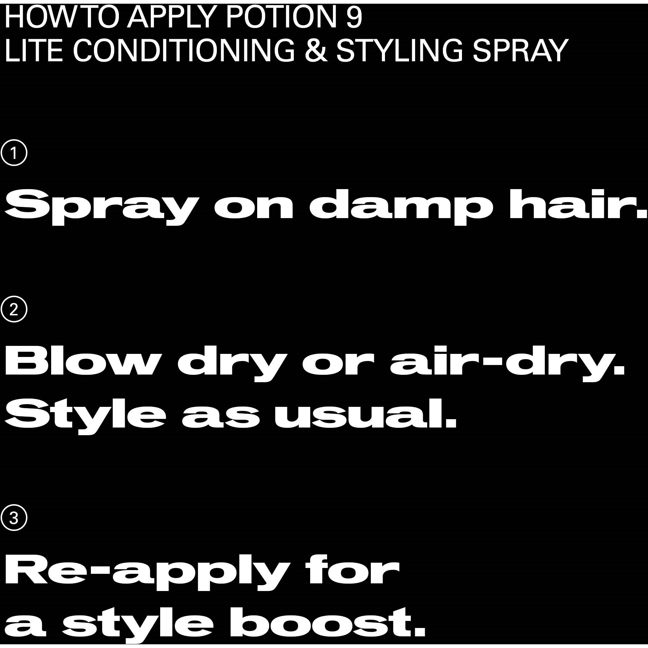 Sebastian Professional Potion 9 Lite Conditioning & Styling Spray 150 (obrázok 3)