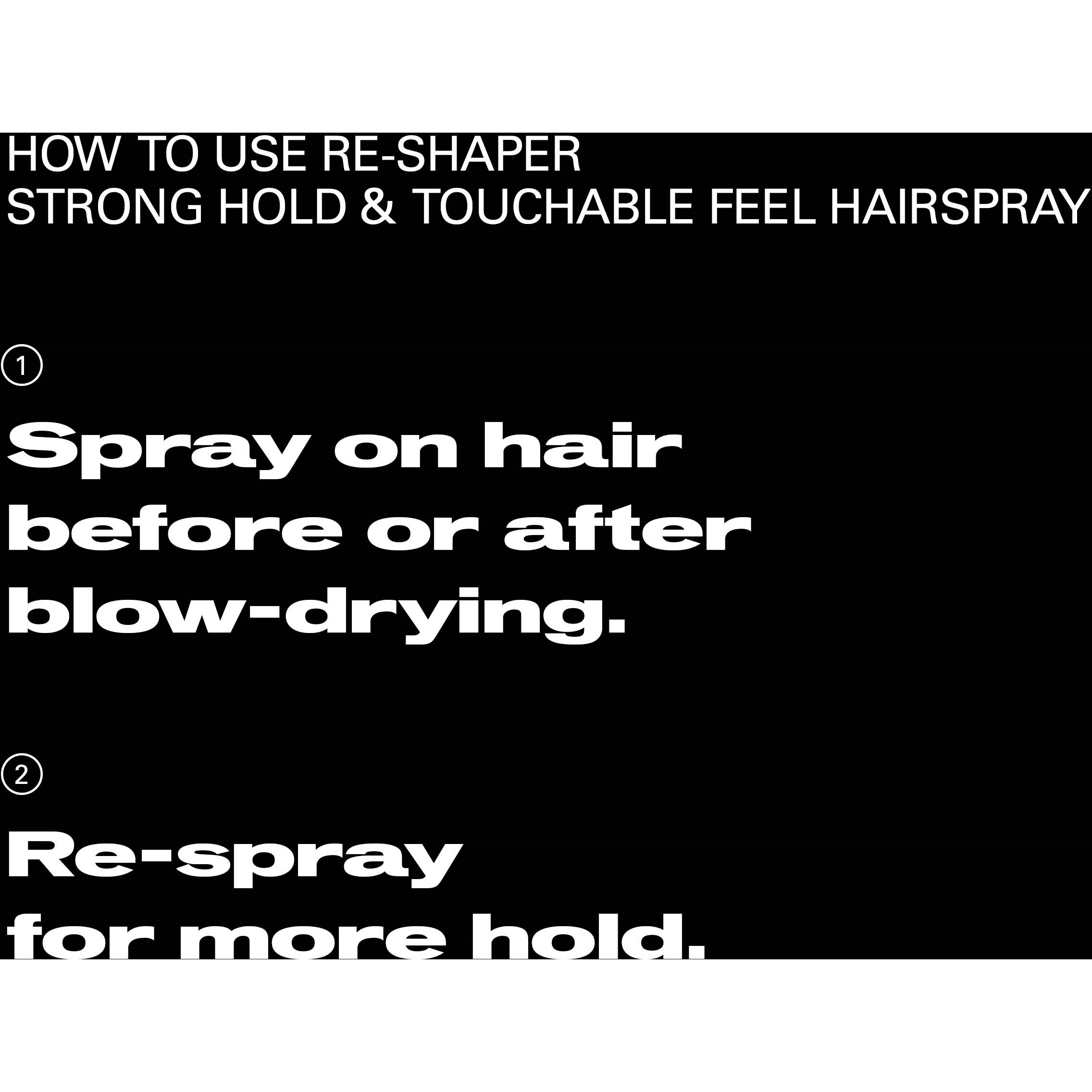Sebastian Professional Reshaper Strong Hold & Touchable Feel Hairspray (zdjęcie 3)