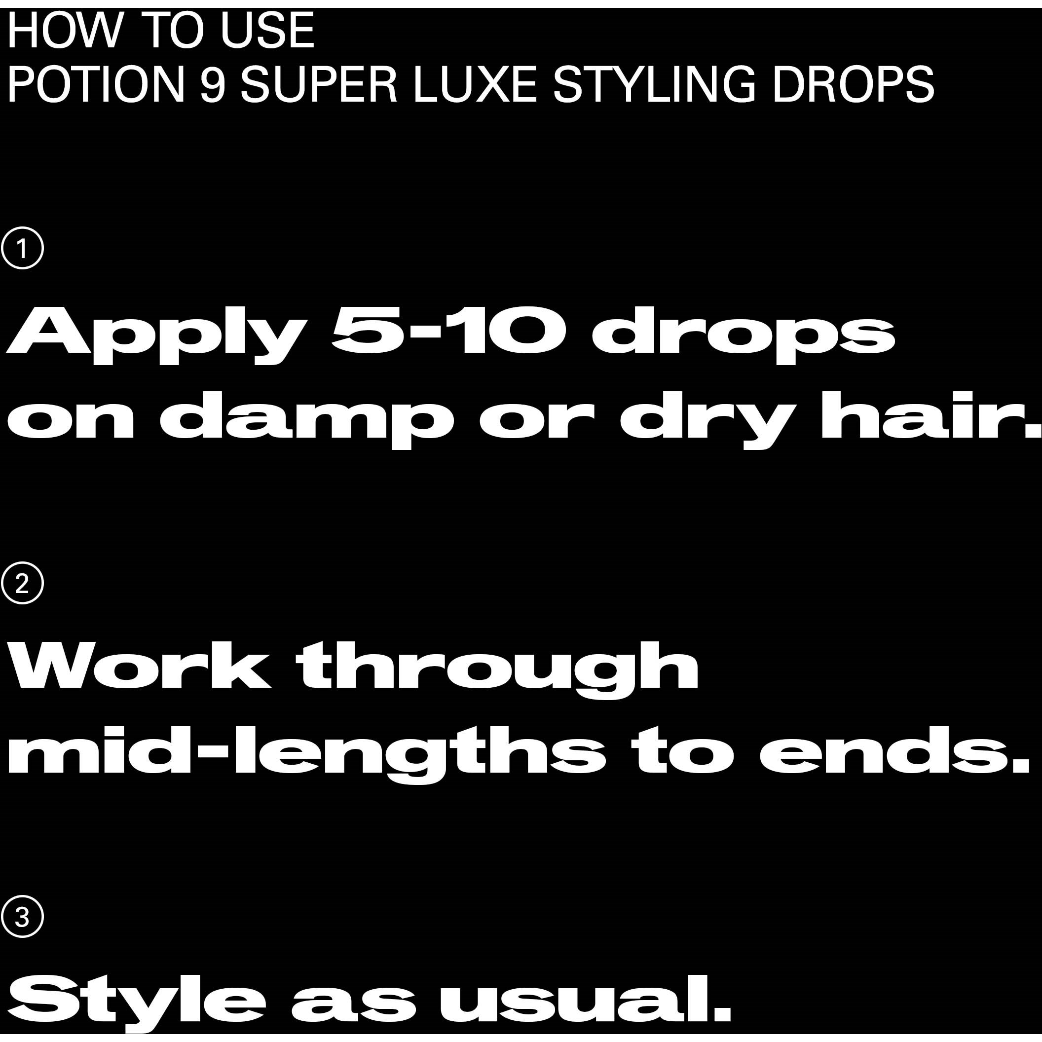 Sebastian Professional Potion 9 Super Luxe Styling Drops 30 ml (obrázok 3)