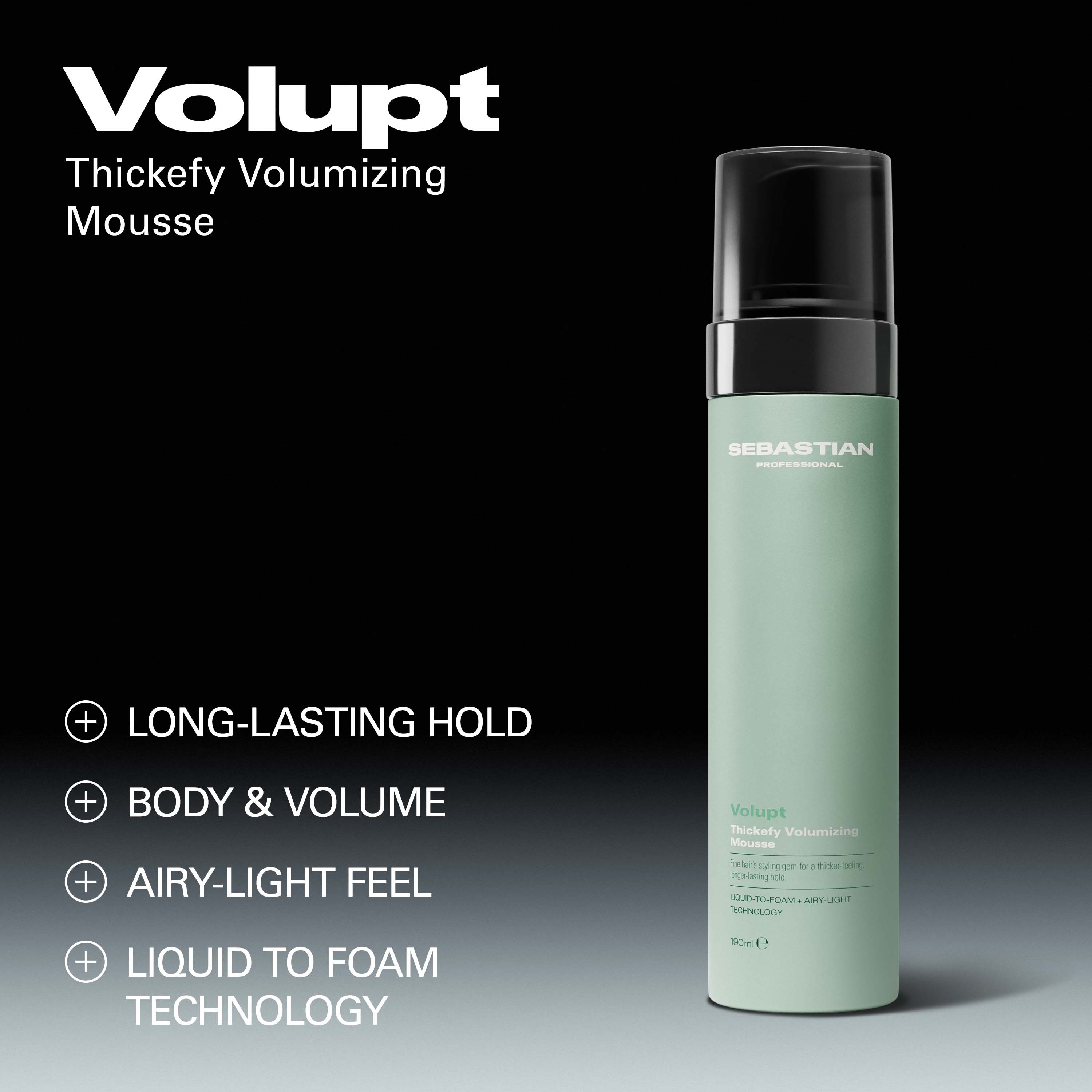 Sebastian Professional Volupt Thickefy Volumizing Mousse 190 ml (obrázok 3)