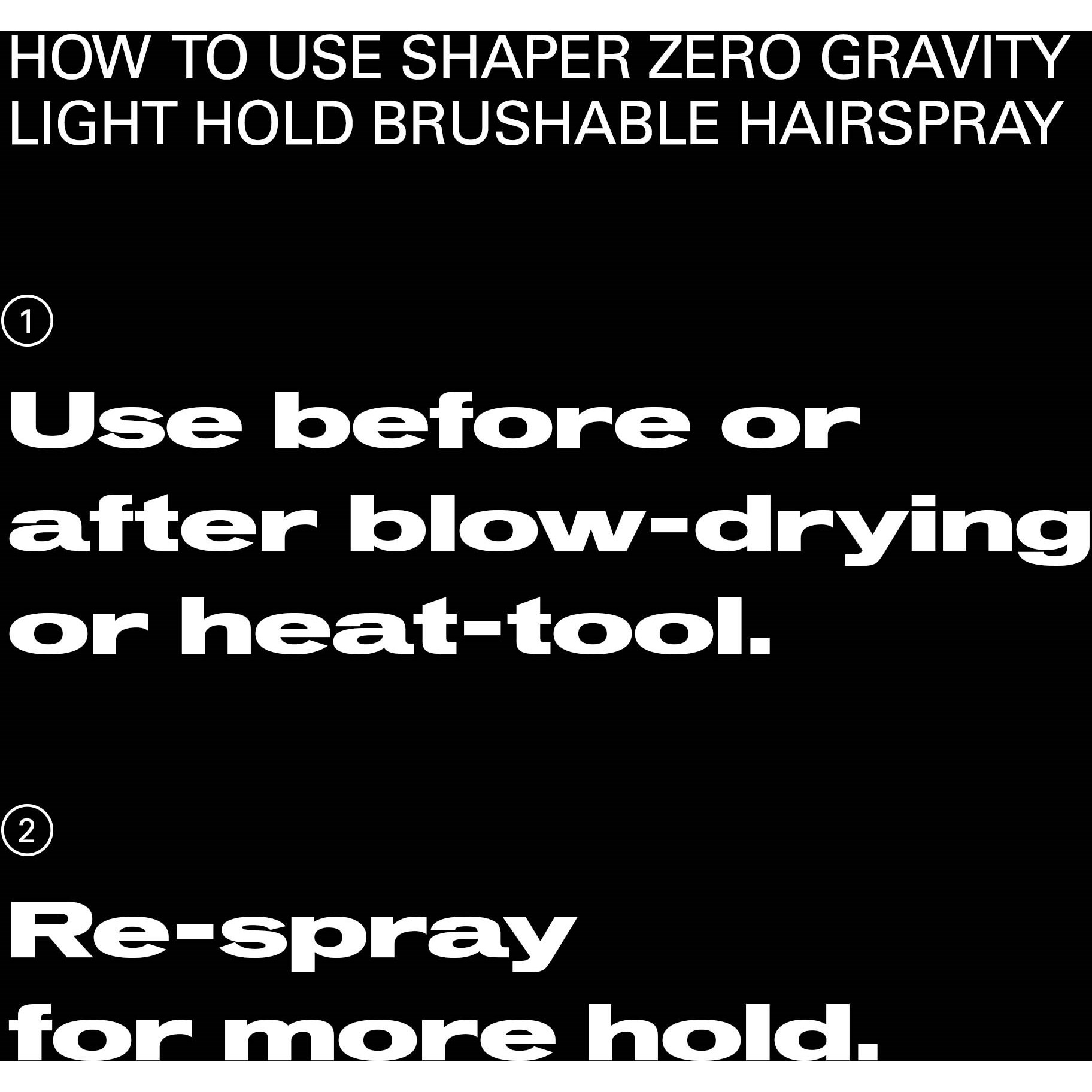 Sebastian Professional Shaper Zero Gravity Light Hold Hairspray 300 ml (obrázok 5)