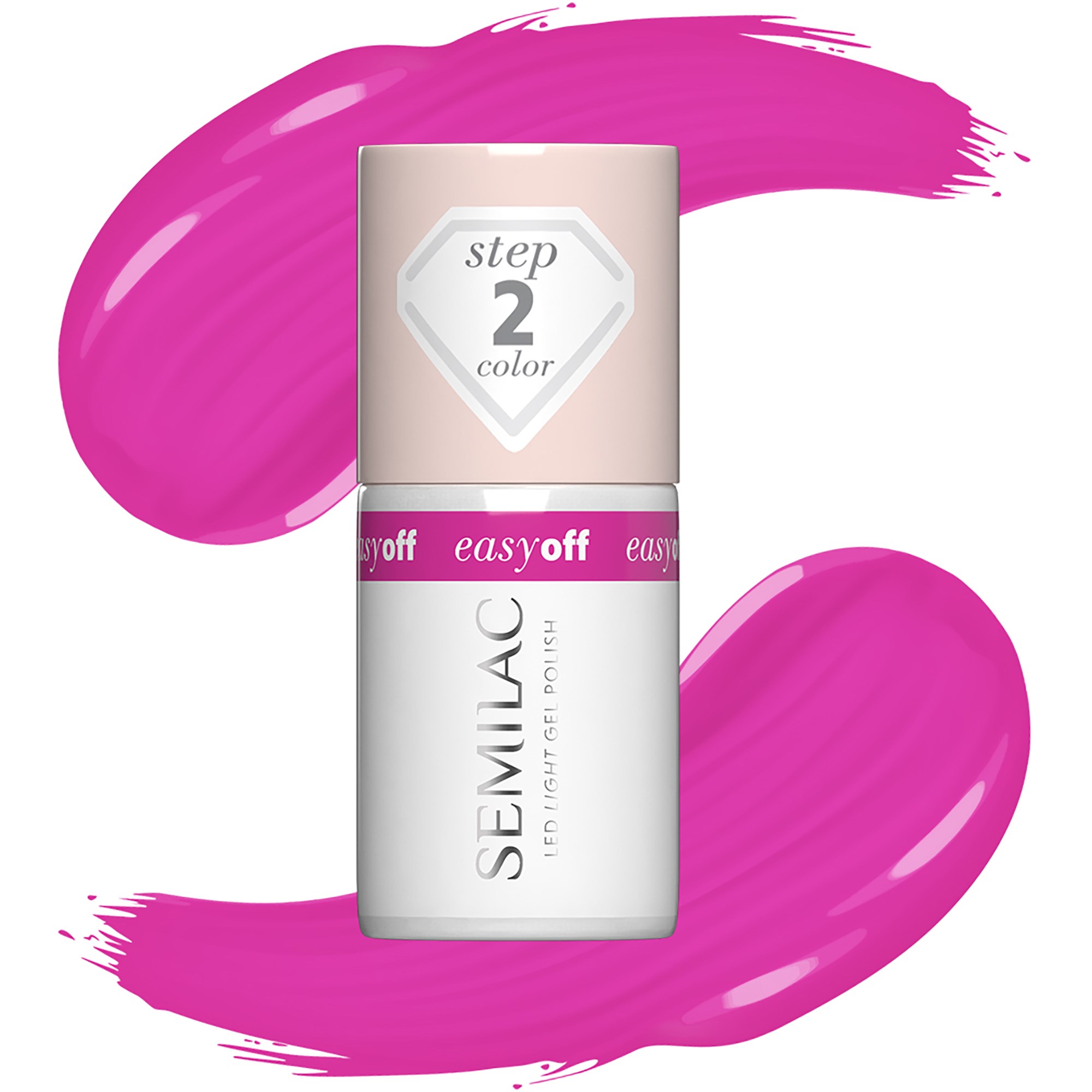 SEMILAC Easy Off LED Light Gel Polish Magenta Crush