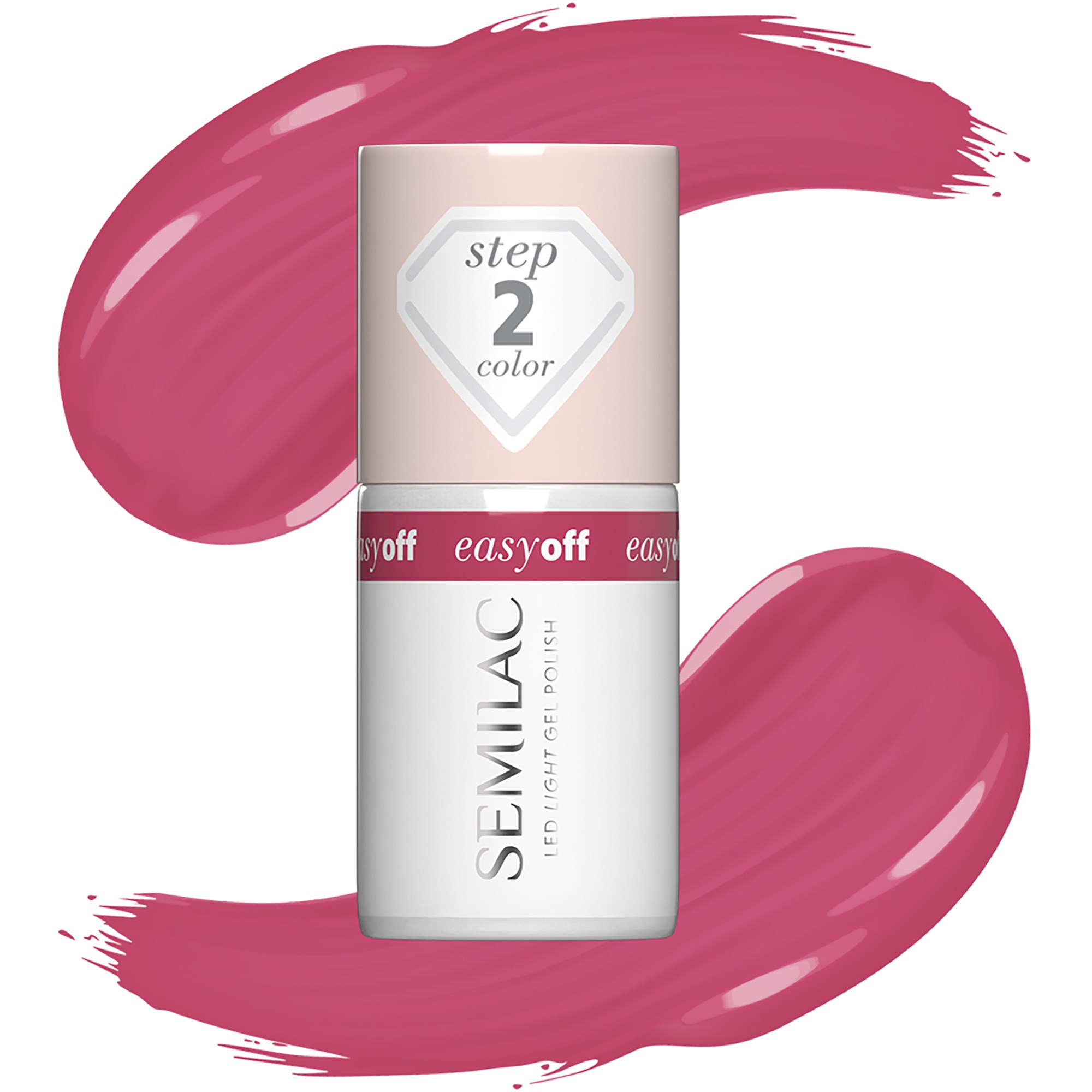 SEMILAC Easy Off LED Light Gel Polish Pink Coral