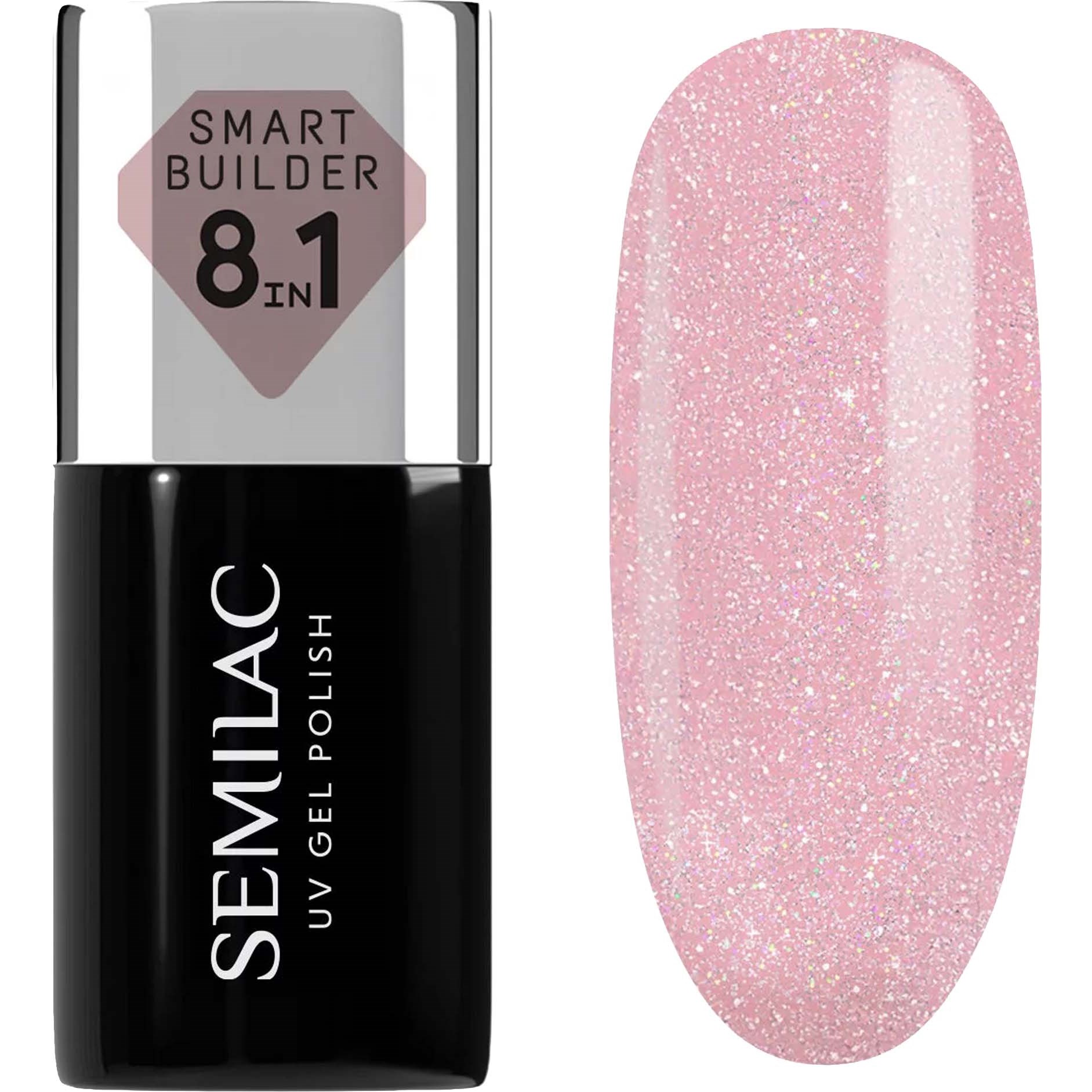 Semilac Smart Builder 805 Glitter Dirty Nude Rose