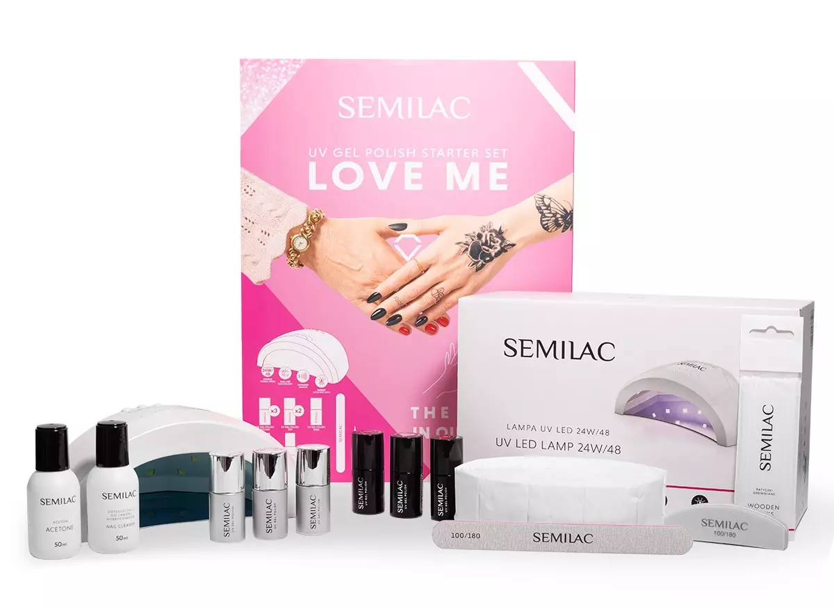 Paras geelikynsien aloituspakkaus - TOP-5 startterit 9 Semilac Love Me Starter Set