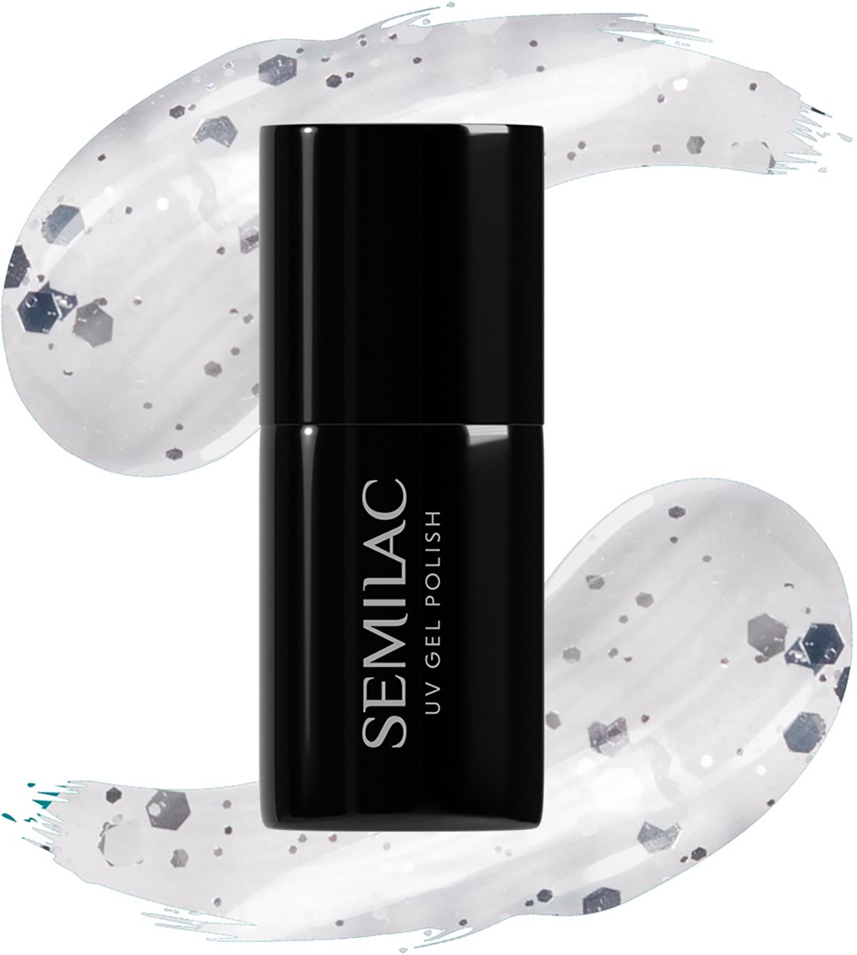 SEMILAC UV Gel Polish 924 Silver & White Drops