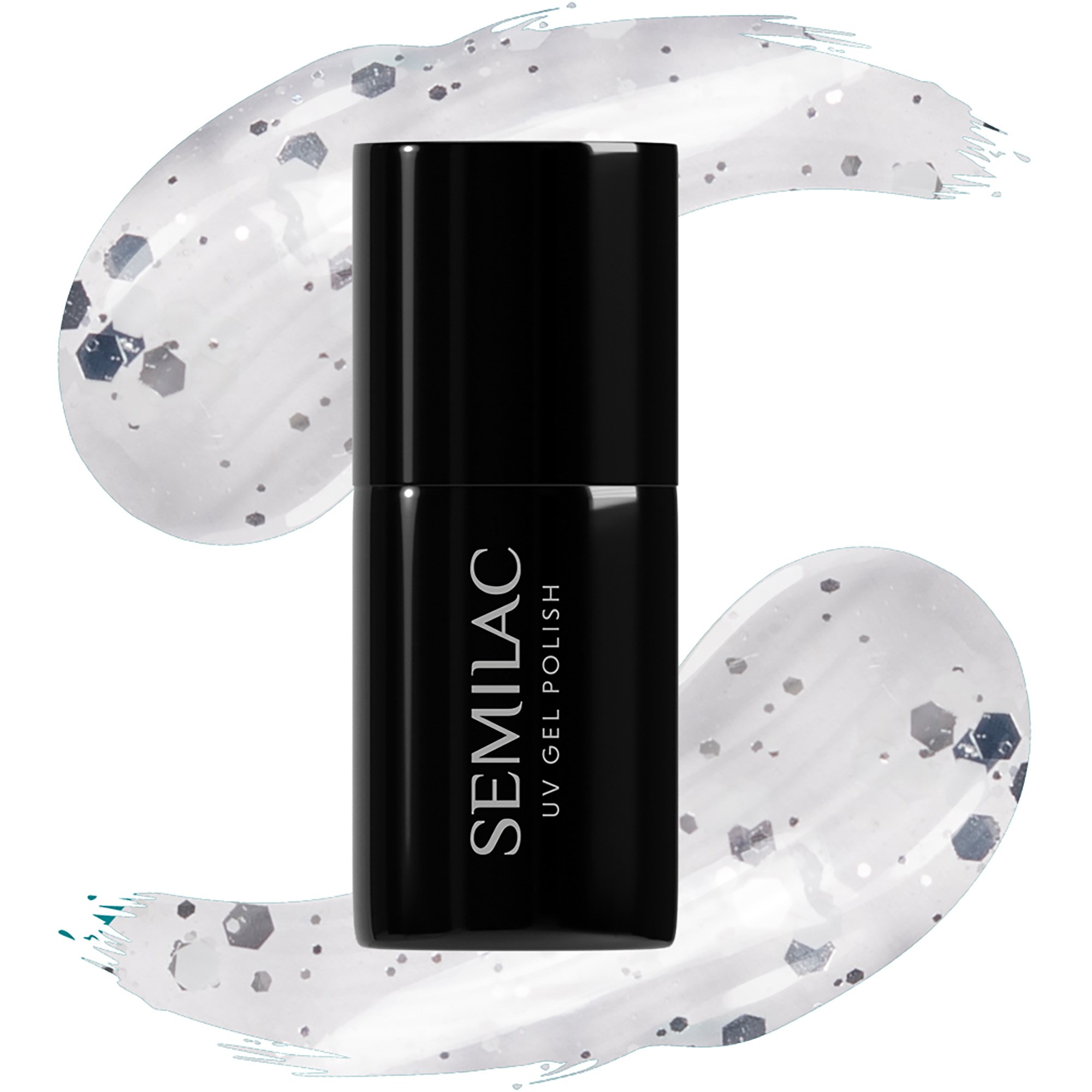 SEMILAC UV Gel Polish 924 Silver & White Drops