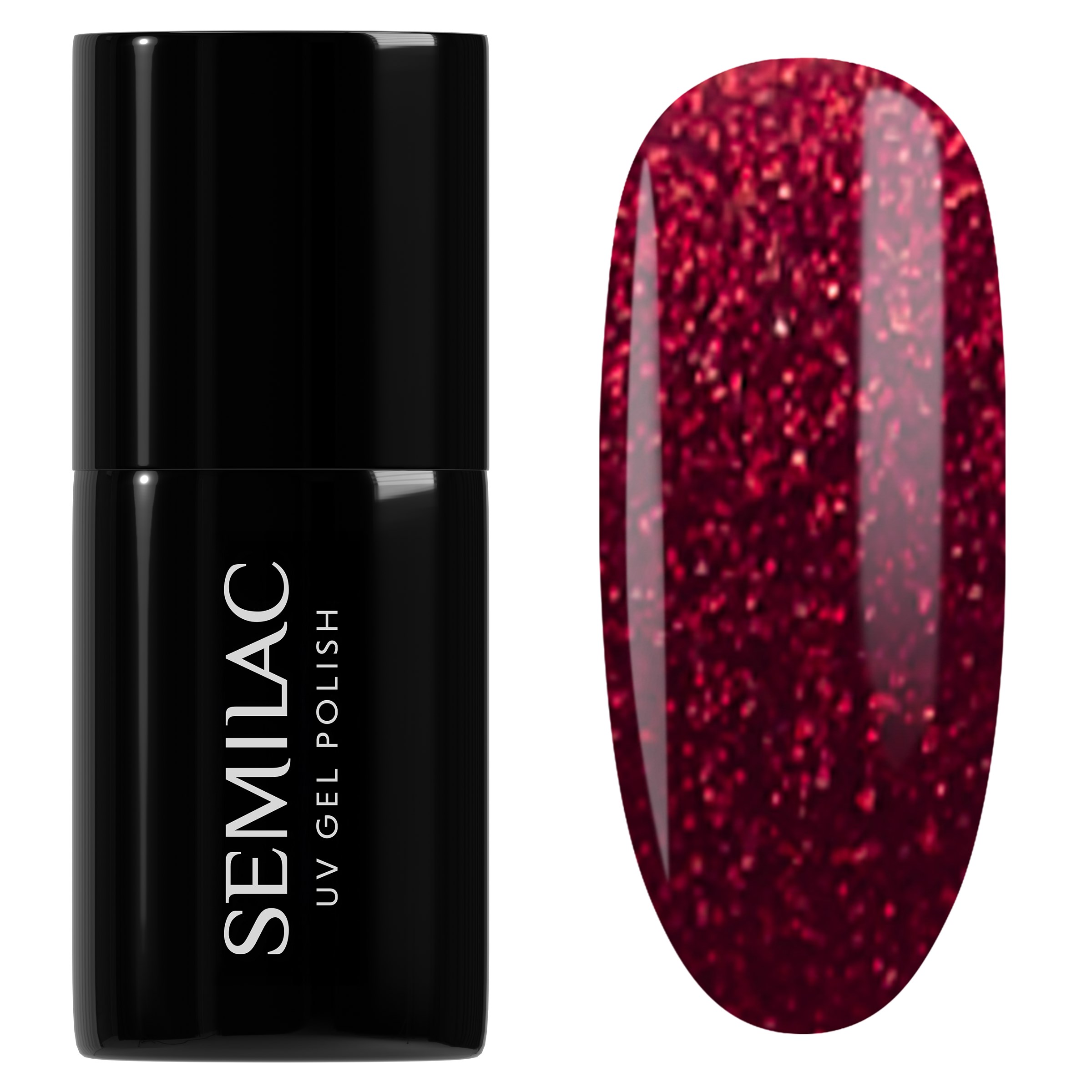 SEMILAC UV Gel Polish Holly Berry Red