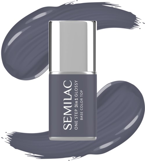 SEMILAC UV Gel Polish One Step 3in1 Glossy S185 Stone Grey