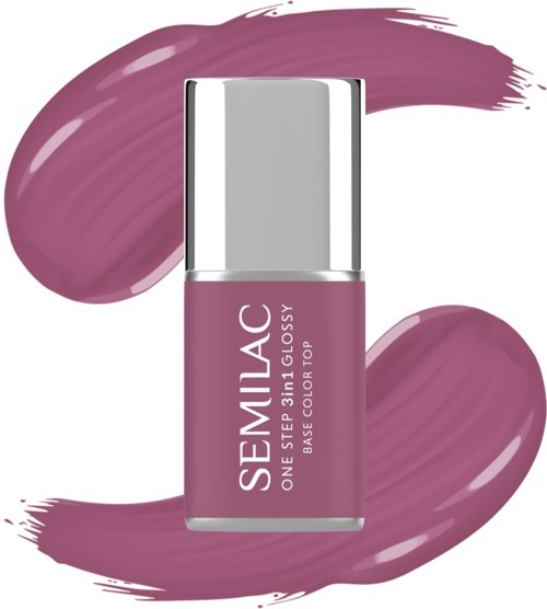 SEMILAC UV Gel Polish One Step 3in1 Glossy S205 Purple Beige