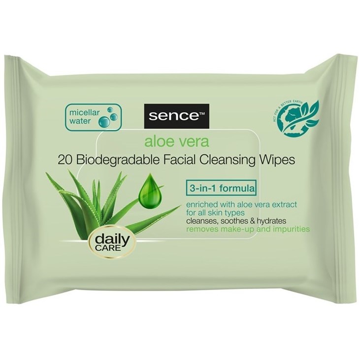 Läs mer om Sencebeauty Cleansing Wipes Normal Skin Aloe Vera