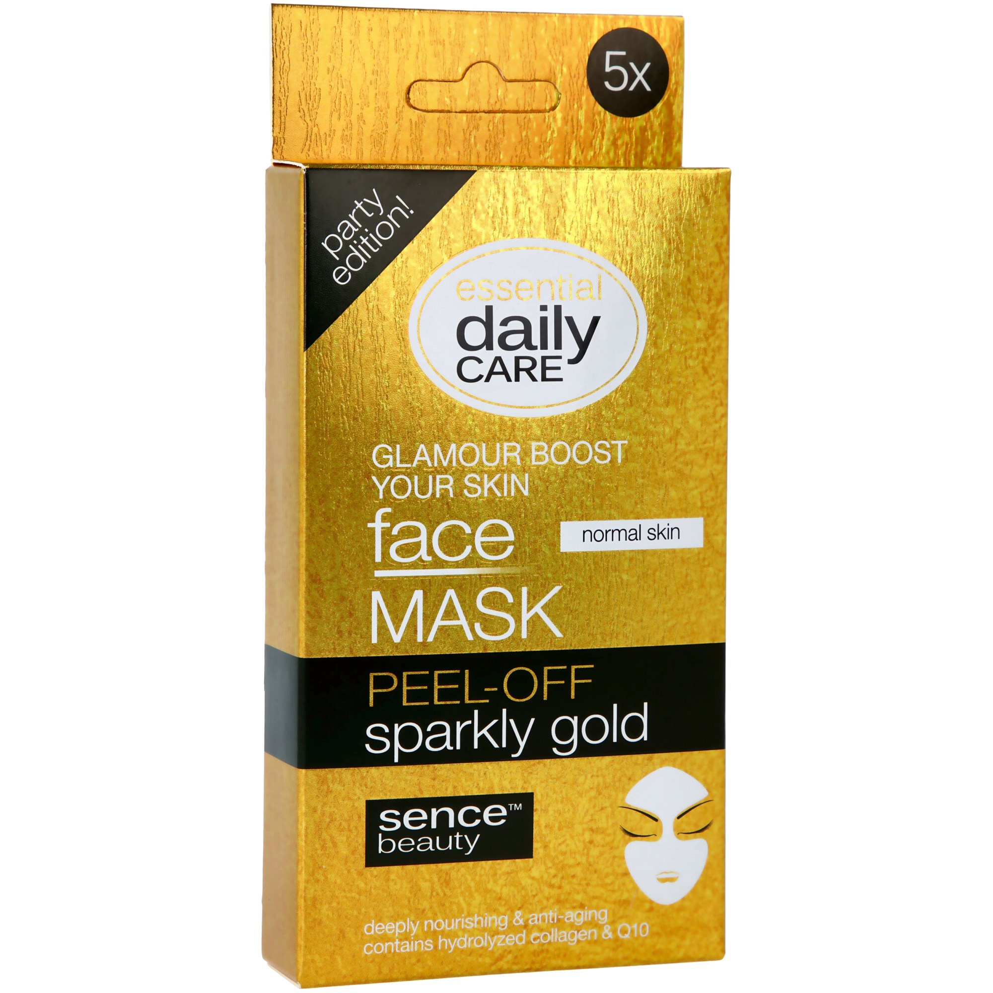 Sencebeauty Face Peel-Off Mask Sparkly Gold