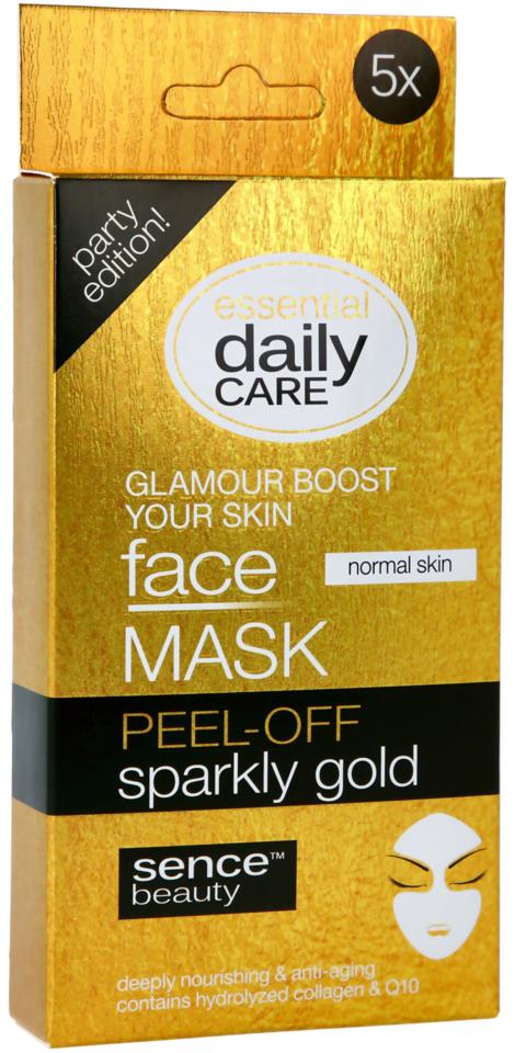 Sencebeauty Face Mask Peel-Off 5x8gr Sparkly Gold