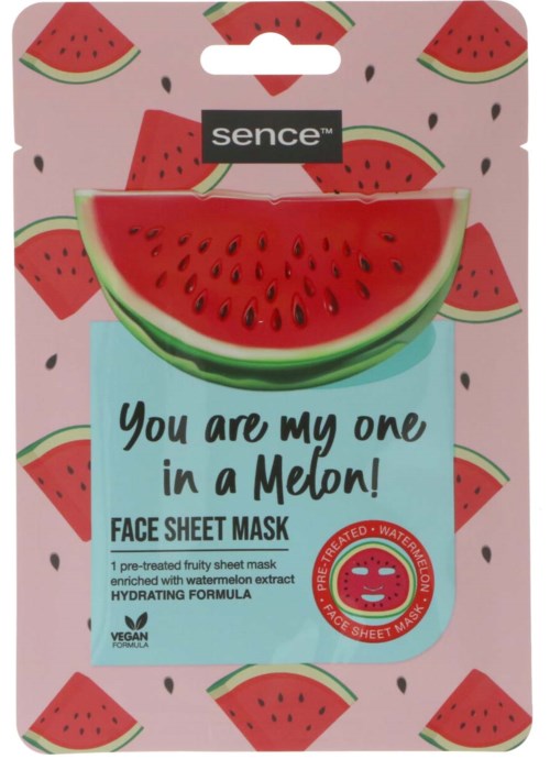 Sence Printed Facial Sheet Mask You Are My One In A Melon 20 ml