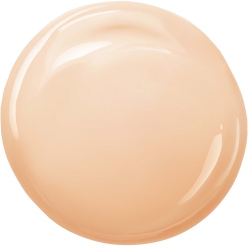 En stor, blank, rund genstand med lys beige farve og glat overflade. Den ligner en bold.