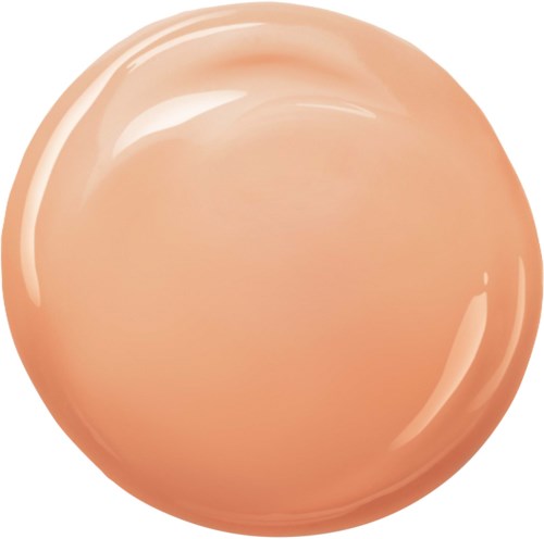 En glat, rund, beige farvet genstand med skinnende reflektioner, ligner en marmor eller poleret sten.