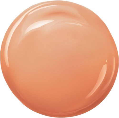 En stor, glat, blank beige kugle med højlys, der antyder en blank overflade.