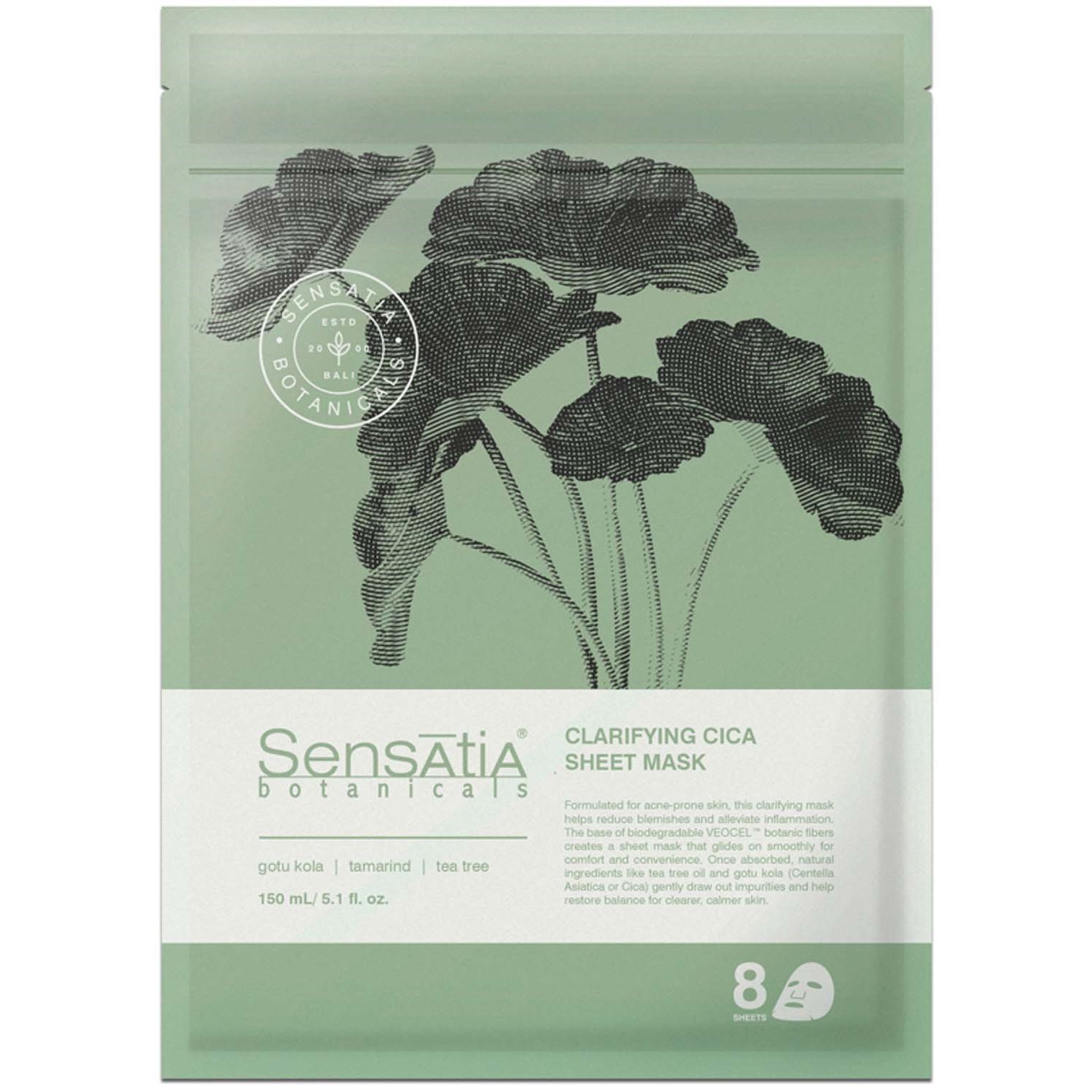 Läs mer om Sensatia Botanicals Clarifying Cica Sheet Mask – 8 masks