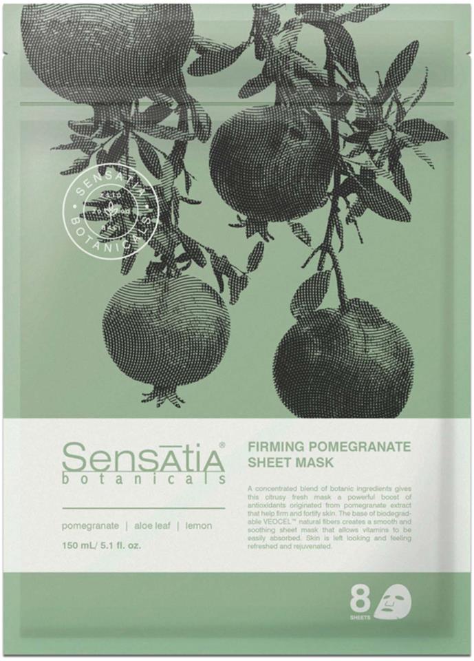 Sensatia Botanicals Firming Pomegranate Sheet Mask – 8 masks  