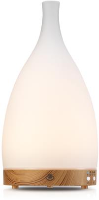 Serene House ultrasonic diffuser 125mm- corona white glass w/lightwood