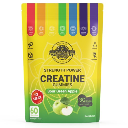 Sevital Kreatin Gummies Sour Green Apple 60 st