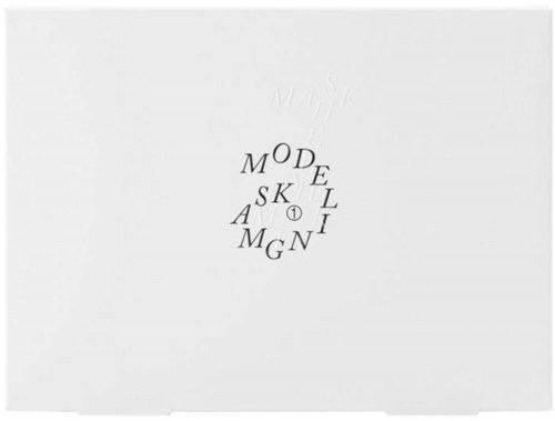 A white background with black text arranged in a spiral. The words include 'MASK,' 'MODEL,' 'ASK,' and others.