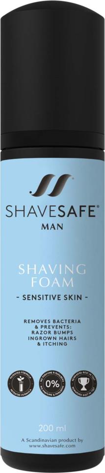 Shavesafe Man Shaving Foam Sensitive Skin 200ml