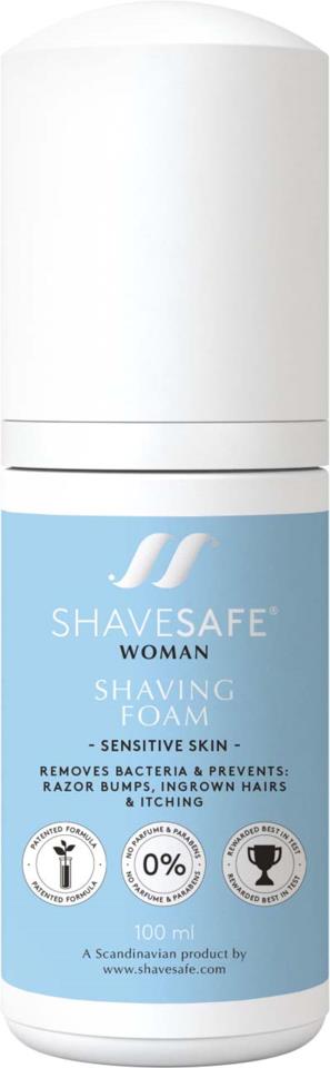 Shavesafe Woman Shaving Foam Sensitive Skin 100ml