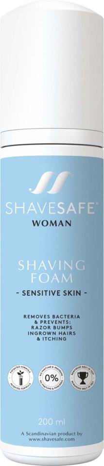 Shavesafe Woman Shaving Foam Sensitive Skin 200ml