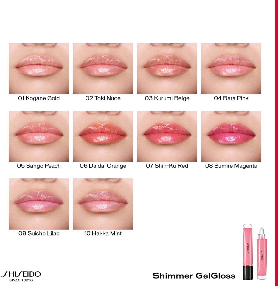Shiseido Shimmer GelGloss 05 Sango Peach 9 ml